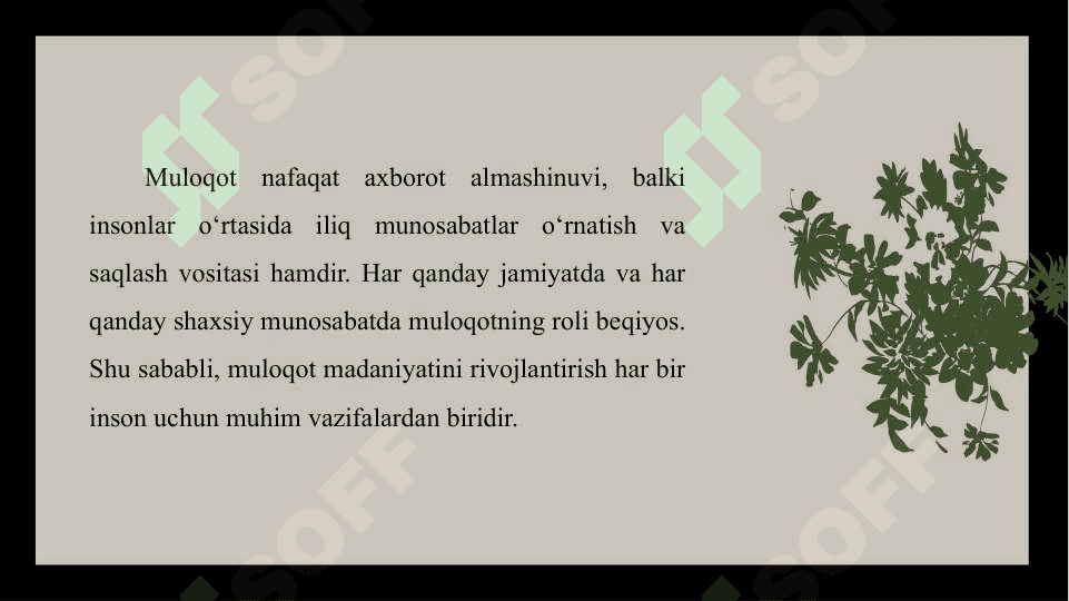 MULOQOT PSIXOLOGIYA FANINING PREDMEDI, MAQSADI VA VAZIFALARI 3