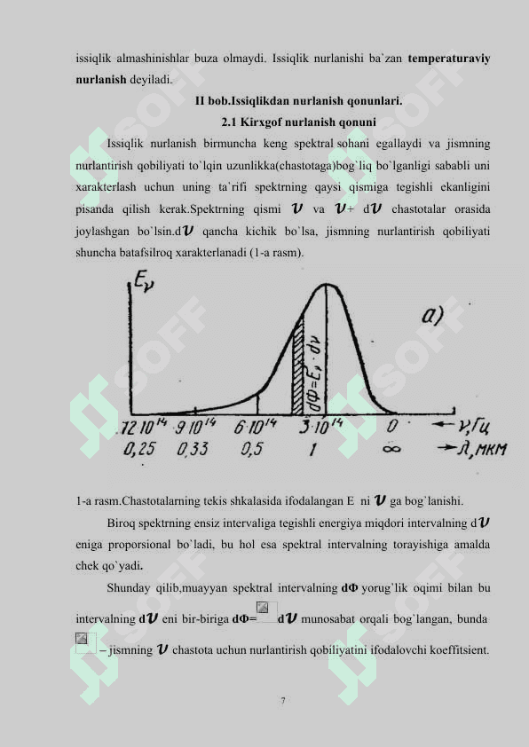 Issiqlikdan nurlanish qonunlari 7