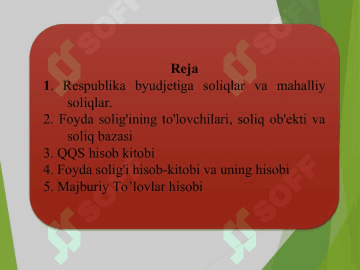 SOLIQ VA BOSHQA MAJBURIY TO‘LOVLAR HISOBI 2