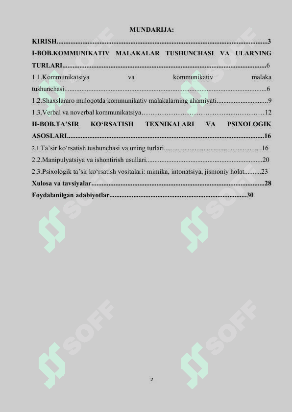 Kommunikativ malakalar va ta’sir ko‘rsatish. 2