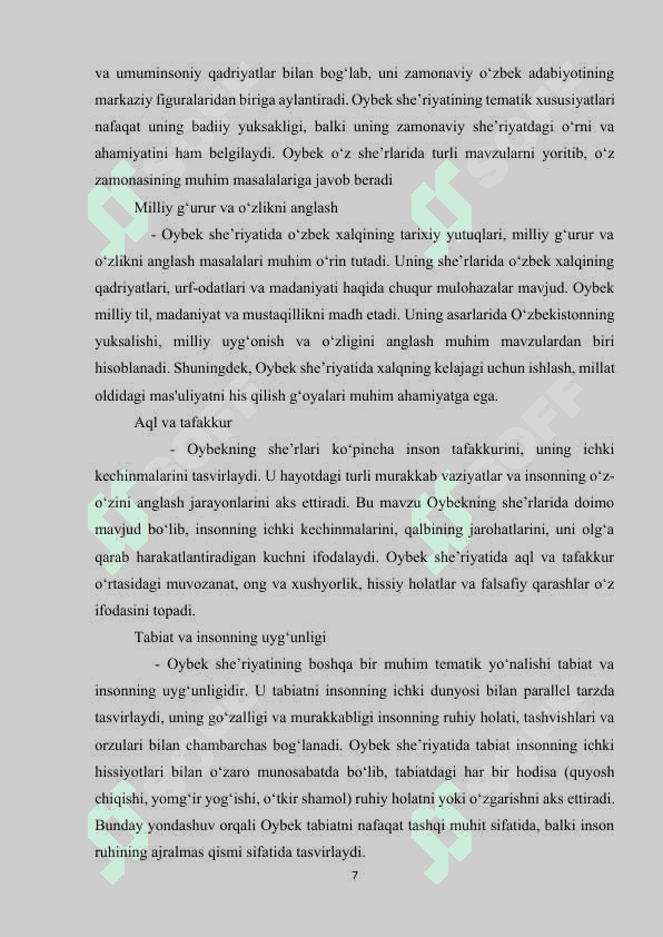 Oybek sheriyatining poetkasi 7