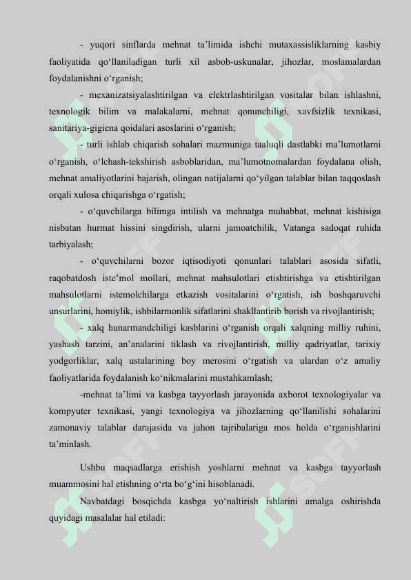 O’rta umumiy ta’lim maktablari matematika darslarida o`quvchilarni kasb-hunarga yo’naltirish uslubiyoti 8