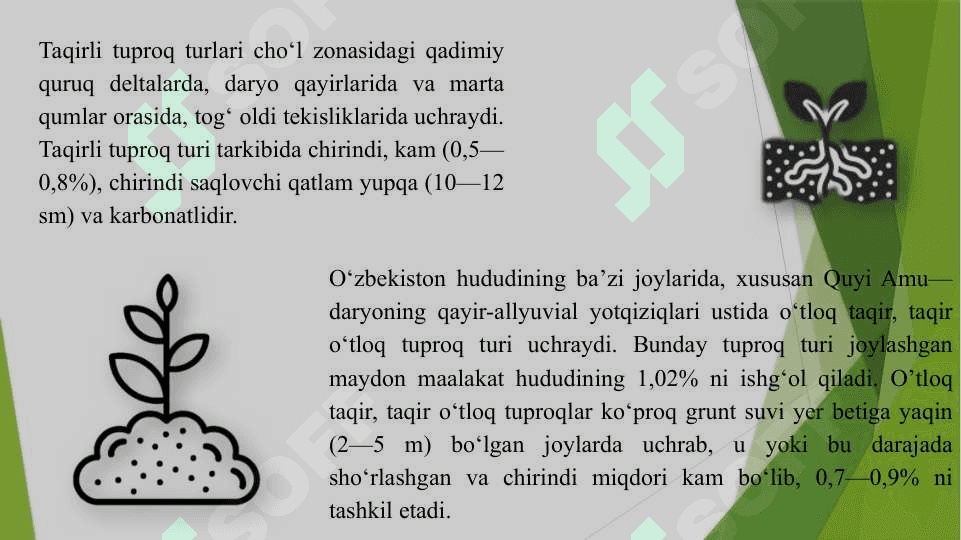 O‘ZBEKISTONNING TUPROQ, O‘SIMLIK VA HAYVONOT OLAMI 5