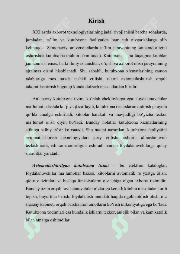 Universitet kutubxona faoliyatini  avtomatlashtirish 7
