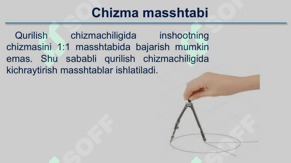 Qurilish chizmalari.  Binoning plani. Qirqimi va fasadi 8