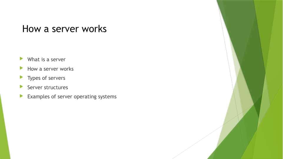How a server works