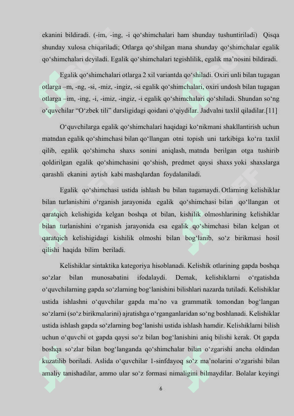 BOSHLANG‘ICH SINFLARDA OT MAVZUSINI O‘RGATISH 6