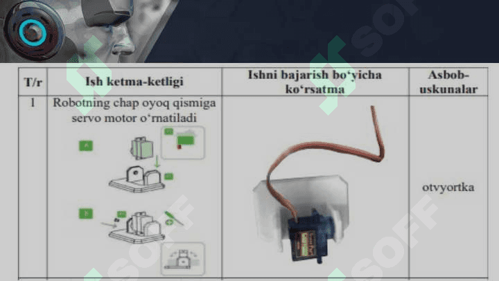 Robototexnik tizimni loyihalash. Robotlar musobaqasi DARS ISHLANMA 3