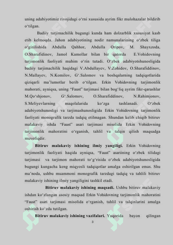 “ERKIN VOHIDOVNING TARJIMONLIK MAHORATI” 3