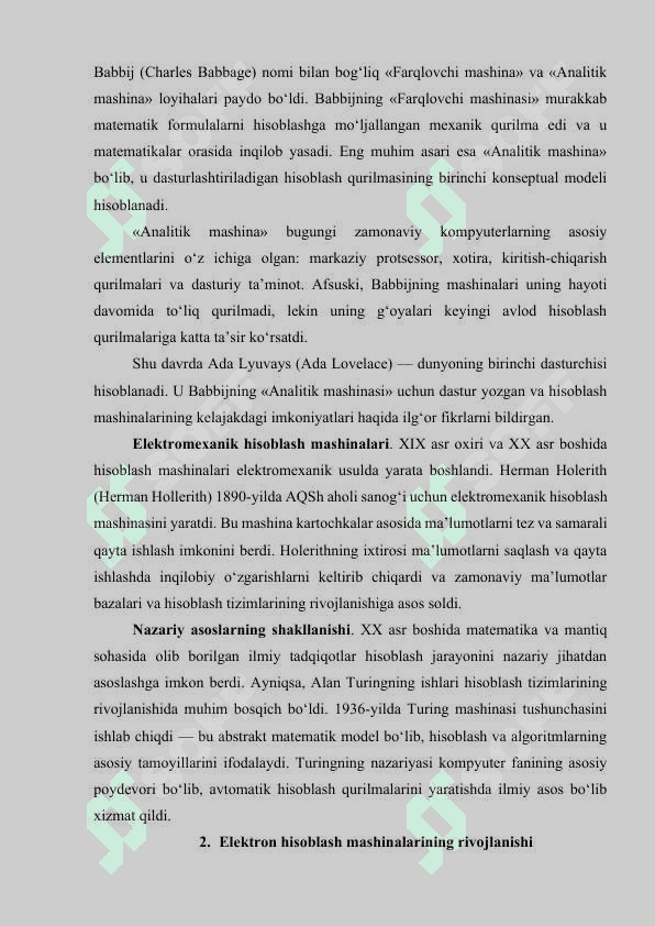 Hisoblash tizimlari evolyutsiyasi tarixi 6