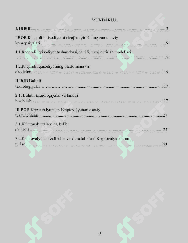 Raqamli iqtisodiyot texnologiyalari 2