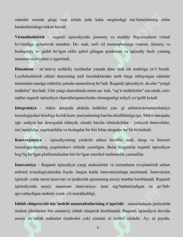 Raqamli iqtisodiyot texnologiyalari 6