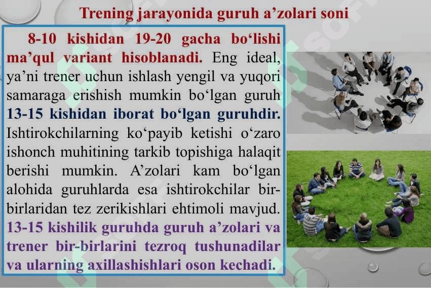 Treningning muhim jihatlari 8
