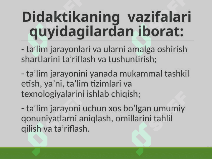 Pedagogika fanining maqsad va vazifalari 6