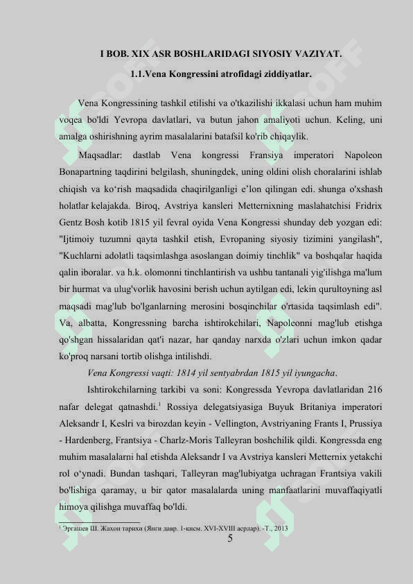 VENA KONGRESSI VA UNING QARORLARI. 5