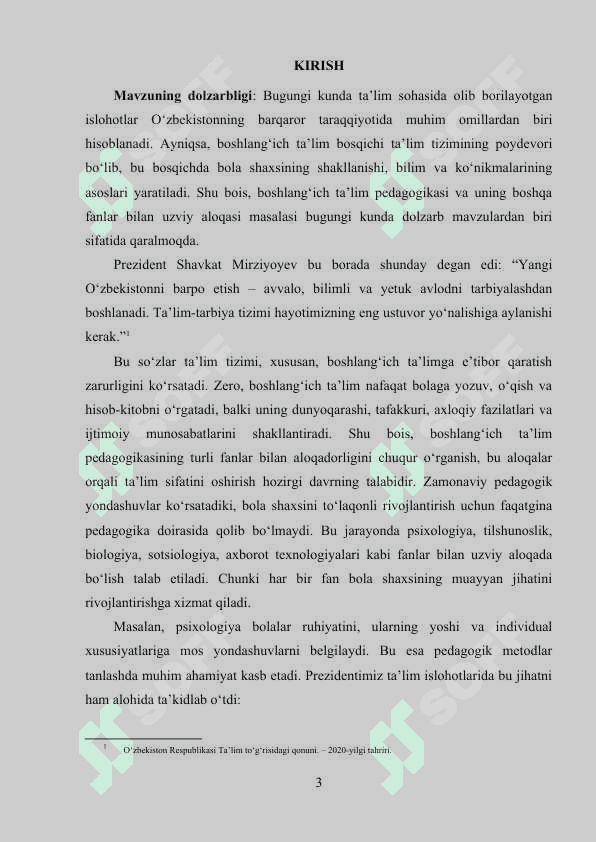 Boshlang‘ich ta’lim pedagogikasining boshqa fanlar bilan aloqasi. 3