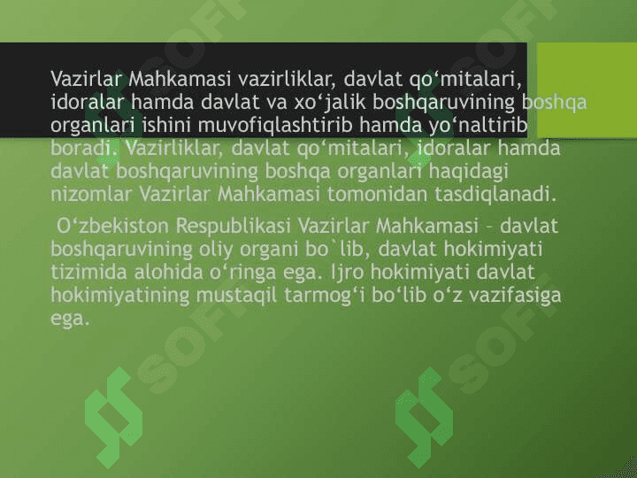 O’zbekiston Respublikasining Vazirlar Mahkamasi 3