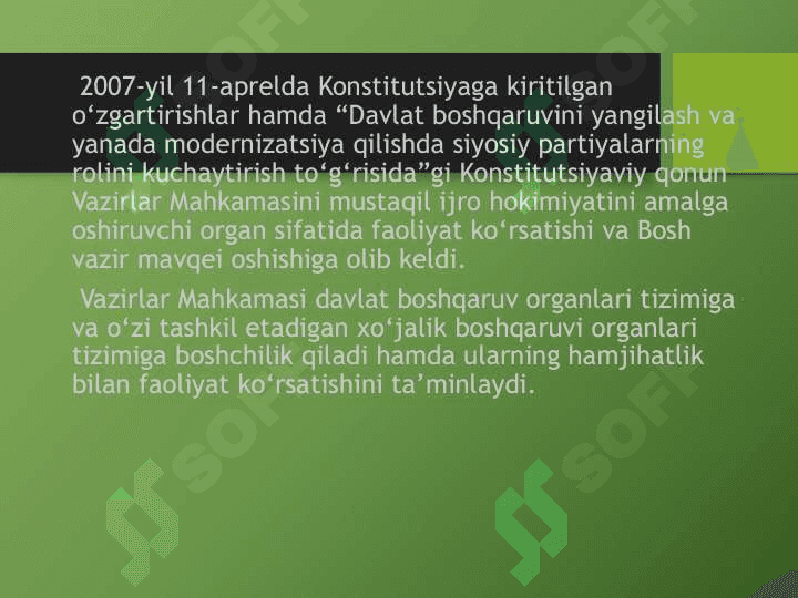 O’zbekiston Respublikasining Vazirlar Mahkamasi 4