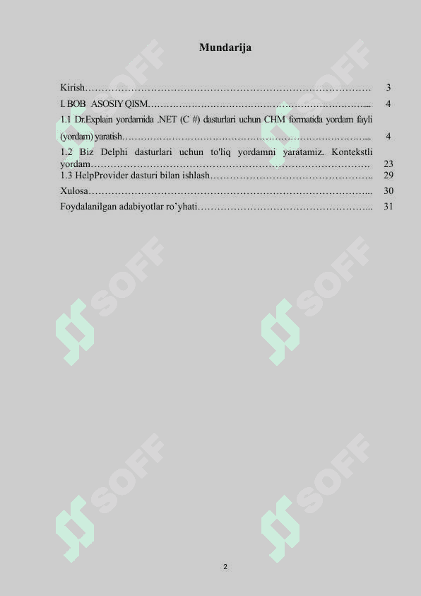 Dasturlash tilida Help provider komponentasida dasturlar yaratish 2