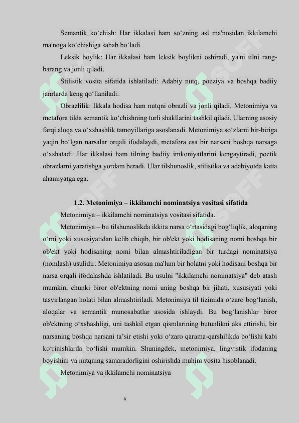 O’ZBEK TILSHUNOSLIGIDA METONIMIYA HODISASIGA ILMIY MUNOSABAT.docx 8