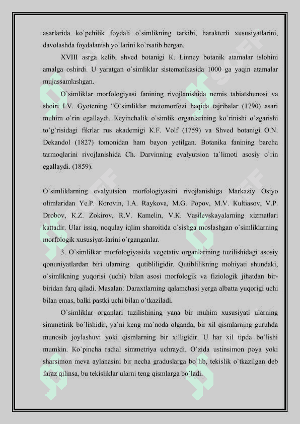 Asosiy morfologik qonuniyatlar simmetriya turlari, metamorfoz 3