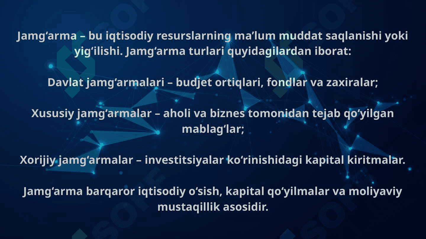 Jamgʼarma va unga taʼsir etuvchi omillar 3