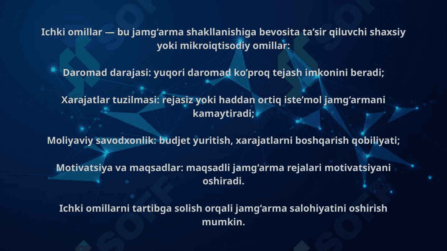 Jamgʼarma va unga taʼsir etuvchi omillar 4