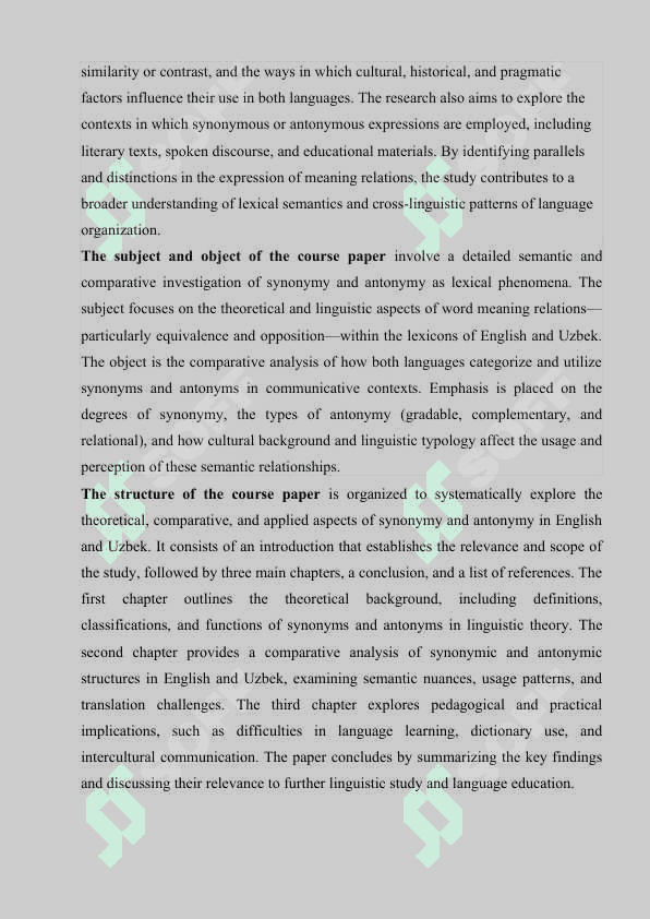The Phenomena of Synonymy and Antonymy: A Comparative Analysis in English and Uzbek Languages 6