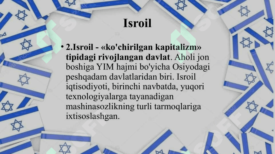Osiyo mamlakatlarining iqtisodiy rivojlanganligi 6