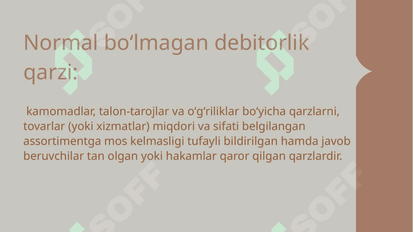 Debitorlik va kreditorlik qarzlarini boshqarish 7