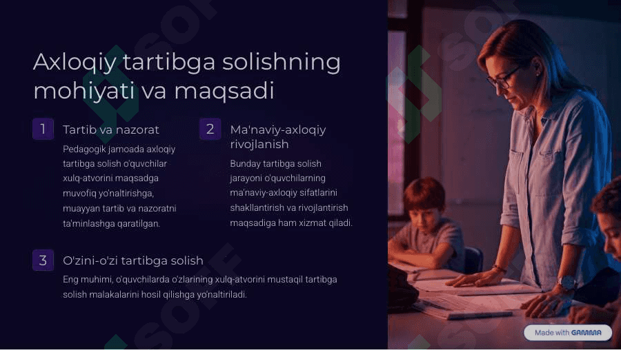 Pedagogik jamoada axloqiy tartibga solishning o'ziga xos xususiyati 2