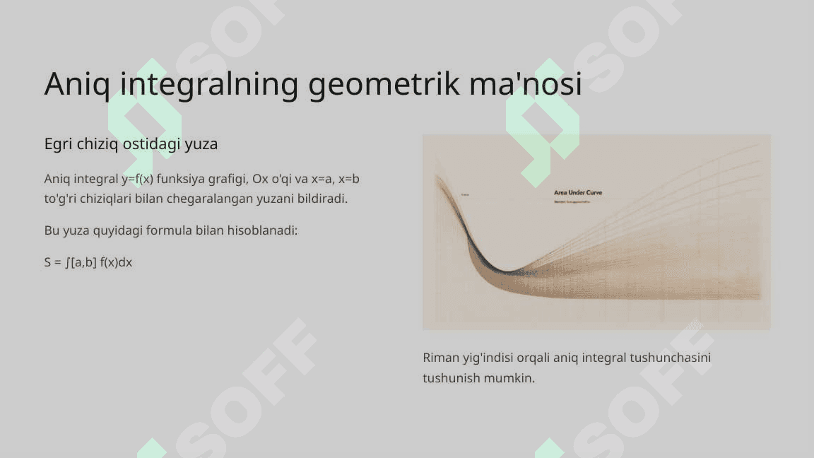 Aniq integral. Nyuton–Leybnis formulasi 4