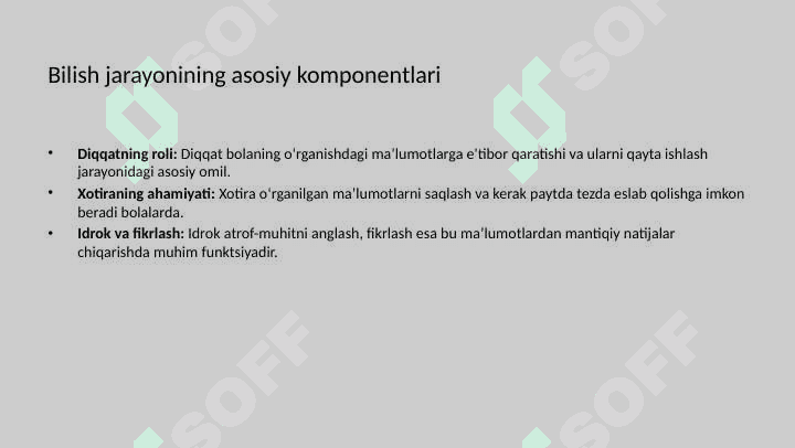 Bolalarning bilish jarayonini rivojlantirish diagnostikasi 4
