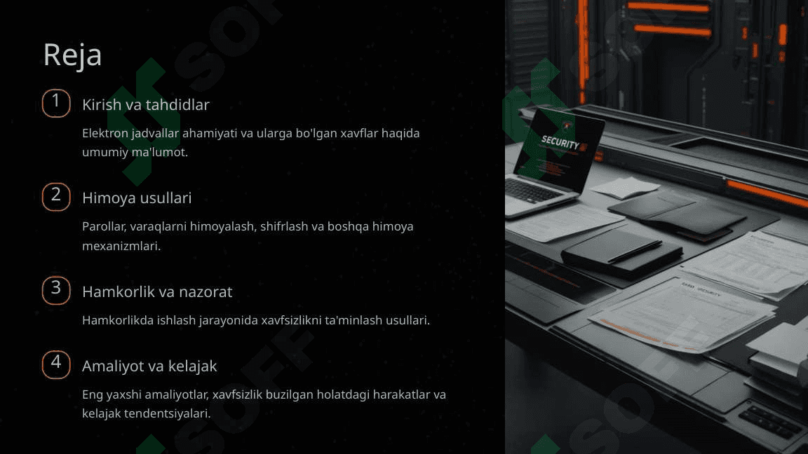 Elektron jadval xavfsizligi, zamonaviy ma'lumotlarni himoya qilish 2