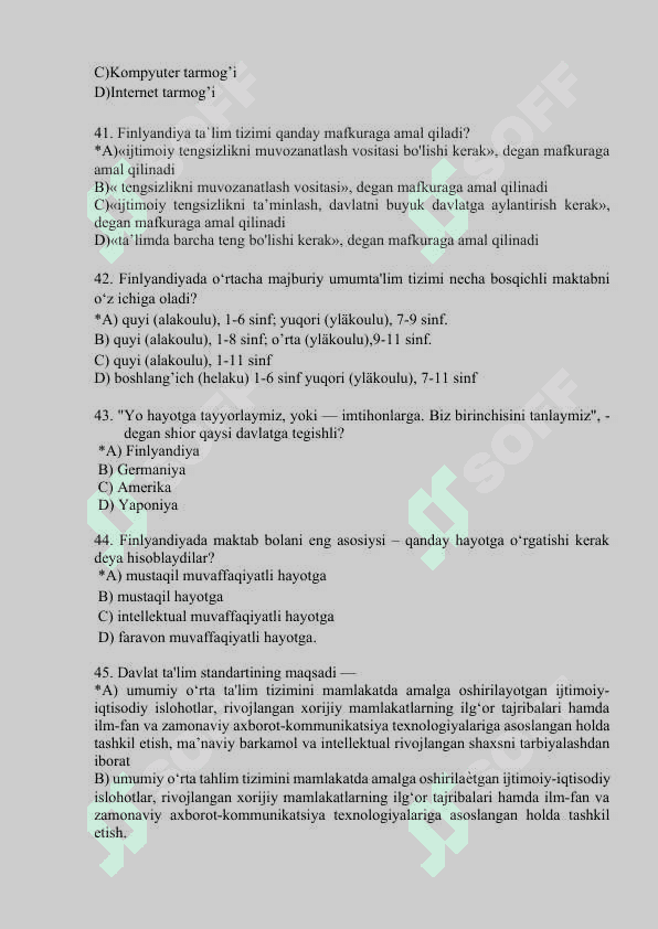Tarbiya fanidan attestatsiya savollari 8