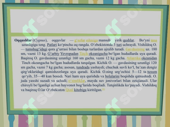 1-sinf texnologiya Oqqush 4