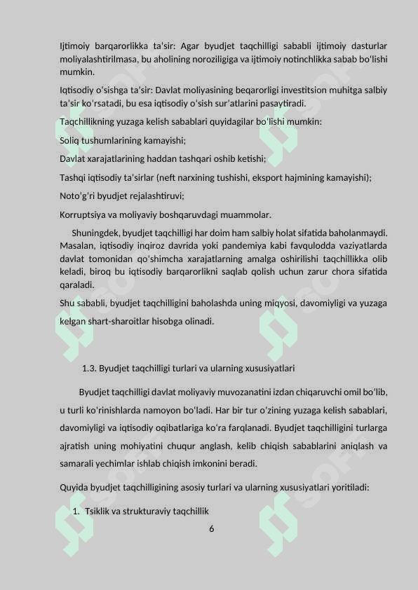 Byudjet taqchilligi uni bartaraf etish yoʻllari kurs ishi 5