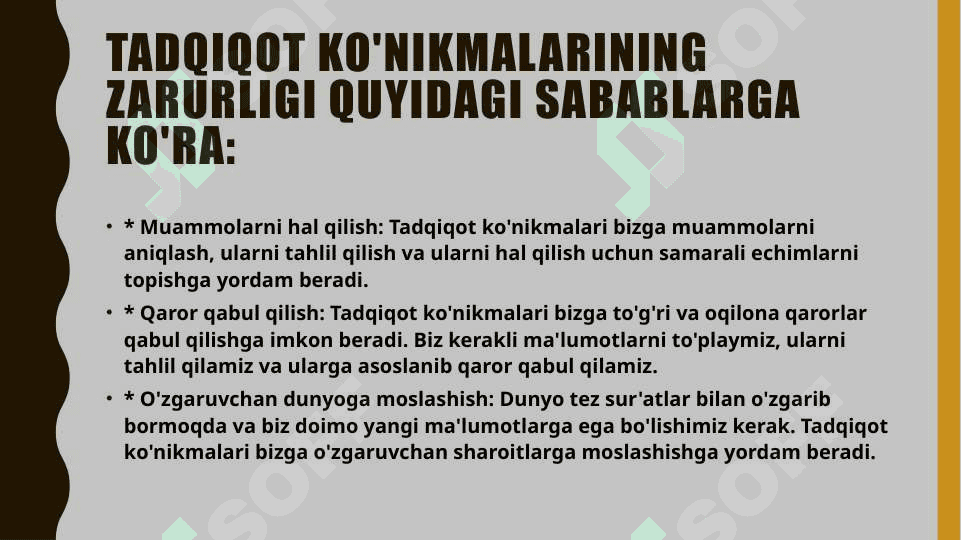 Tadqiqot ko’nikmalari va ularni rivojlantirish 3