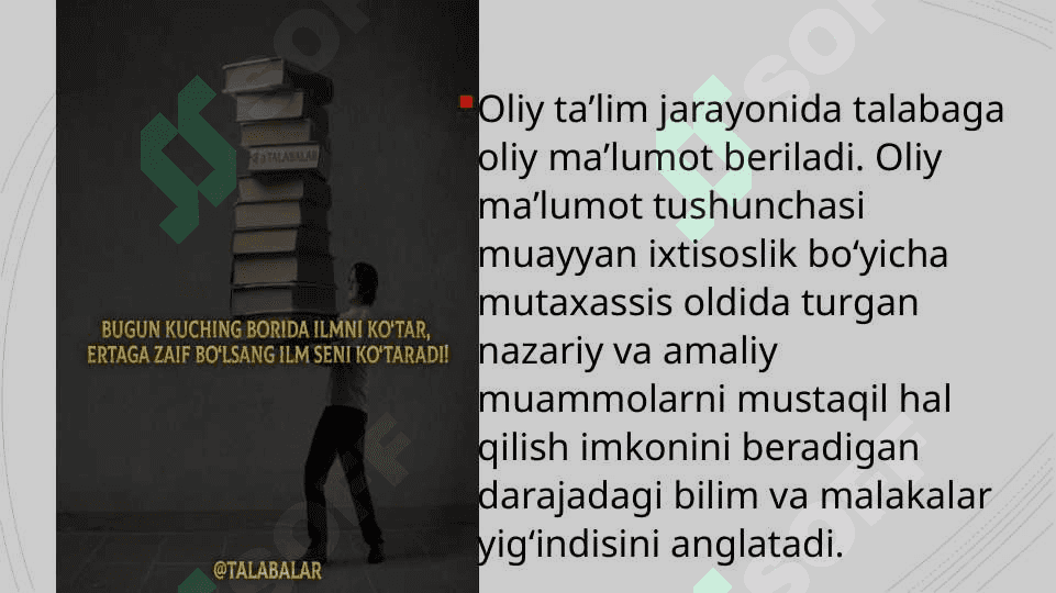 Oliy ta’lim va Oliy ta’limdan keyingi ta’lim 3