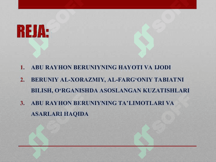Abu Rayhon Beruniy ilmiy merosi 2