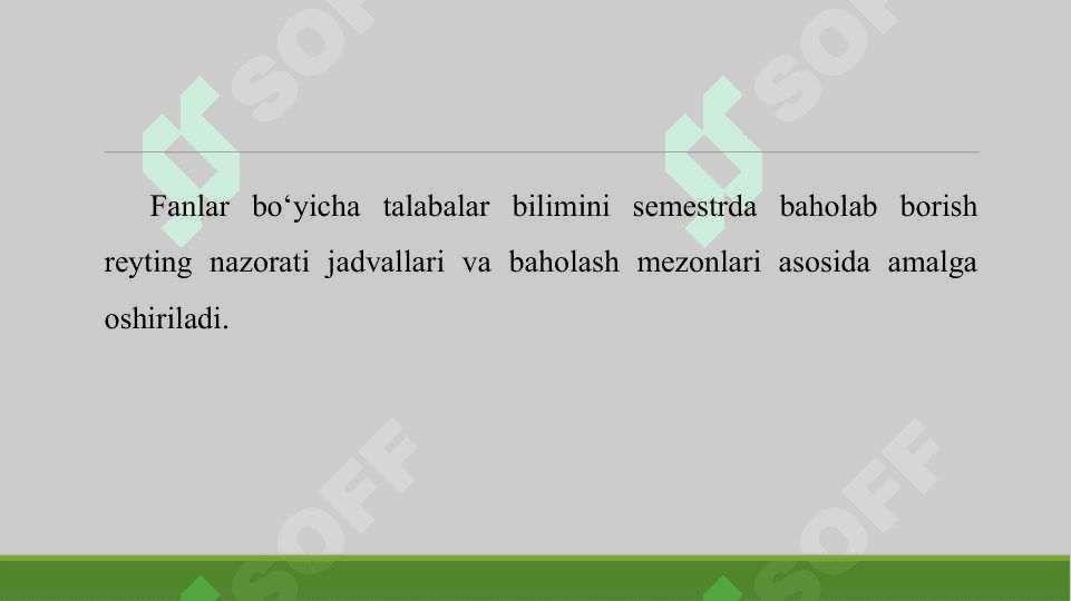 Reyting tizimi ta’lim jarayonining ajralmas qismi sifatida 5