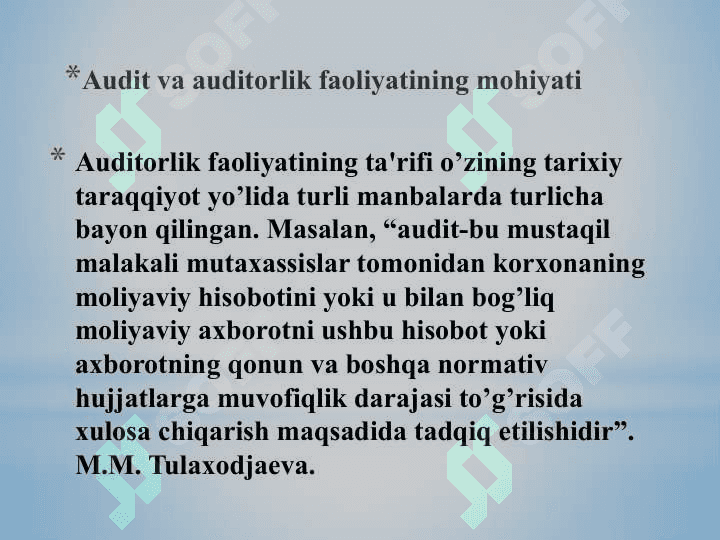 Auditning mohiyati, uning maqsadi va vazifalari 4