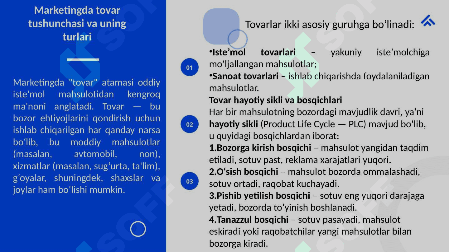 Marketing tizimida tovar siyosati 4