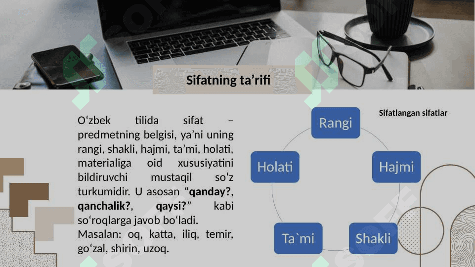 Sifat soz turkumi va uning uslubiy xususiyatlari 4