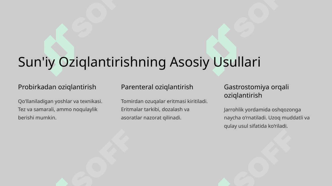 Sun’iy oziqlantirish texnikasi va uning samaradorligini baholash texnikasi 2