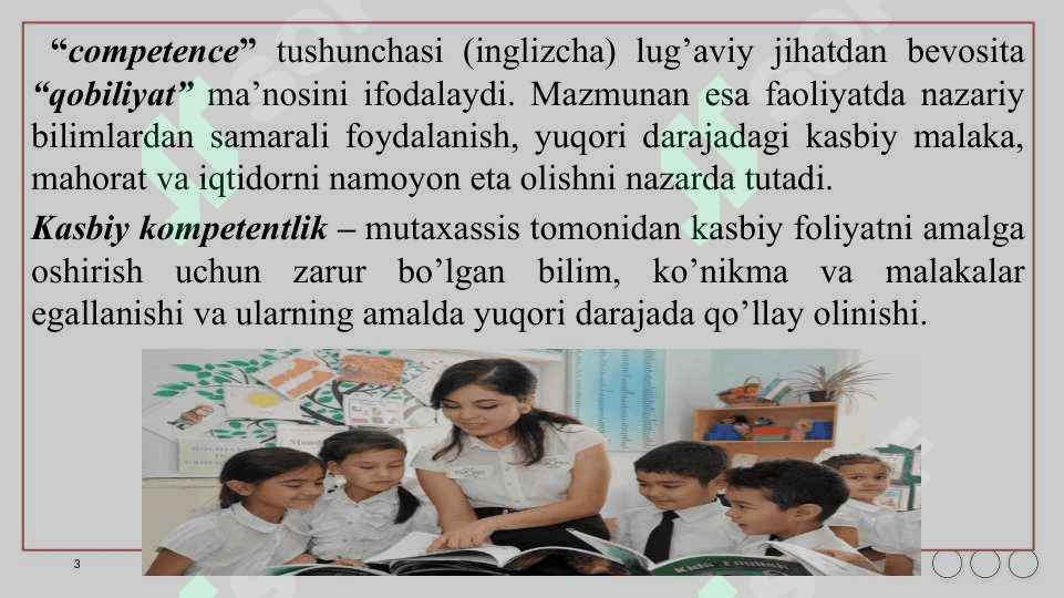 PEDAGOGNING KASBIY KOMPETENTLIGI VA  KREATIV RIVOJLANISHI 3