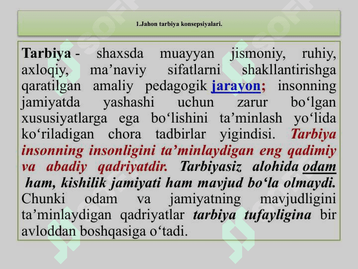 MILLIY VA JAHON TARBIYA KONSEPSIYASI 2