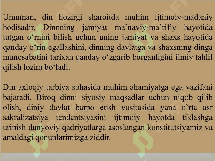 O‘zbekistonda faoliyat yurituvchi diniy tashkilotlar 7