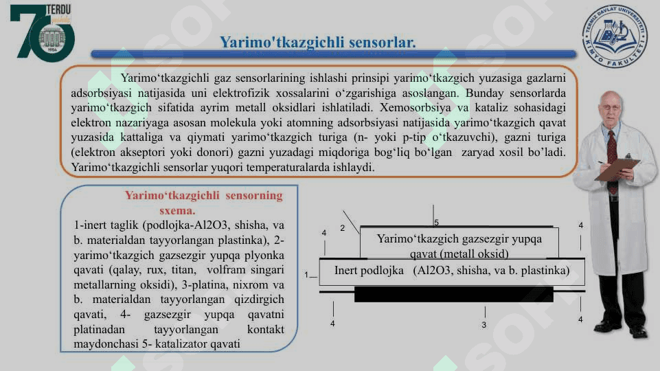 Yarimoʻtgazgichli sensorlar. 2