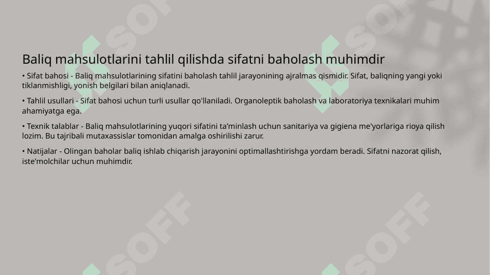 Baliq va baliq mahsulotlarini tahlil qilish usullari 3